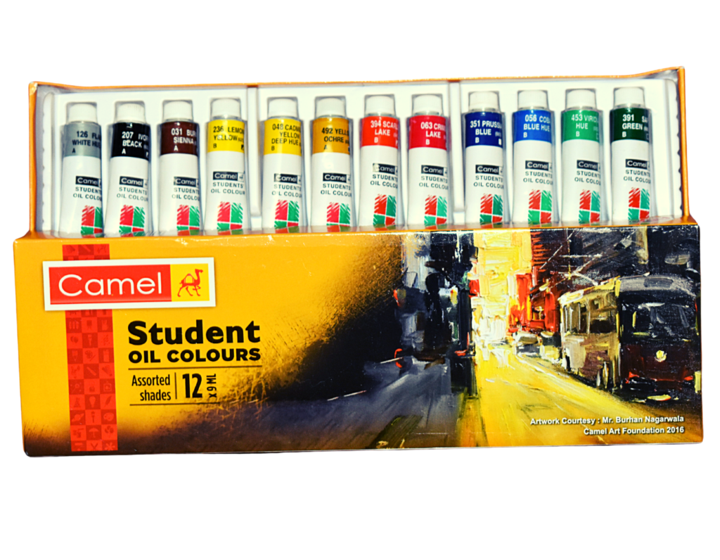 Camel Student Oil Color Box – 9ml Tubes, 12 Shades – Startrail