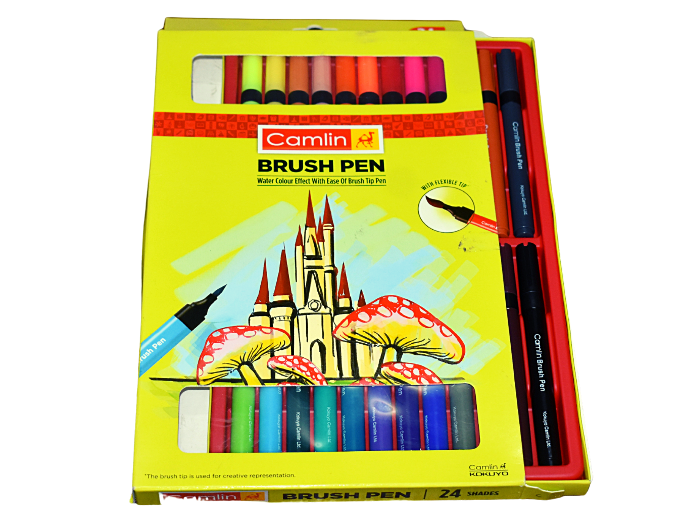 Bangladesh innovatie Rommelig Camlin Kokuyo Brush Pens, 24 Shades (Multicolor) – Art Never Die !!