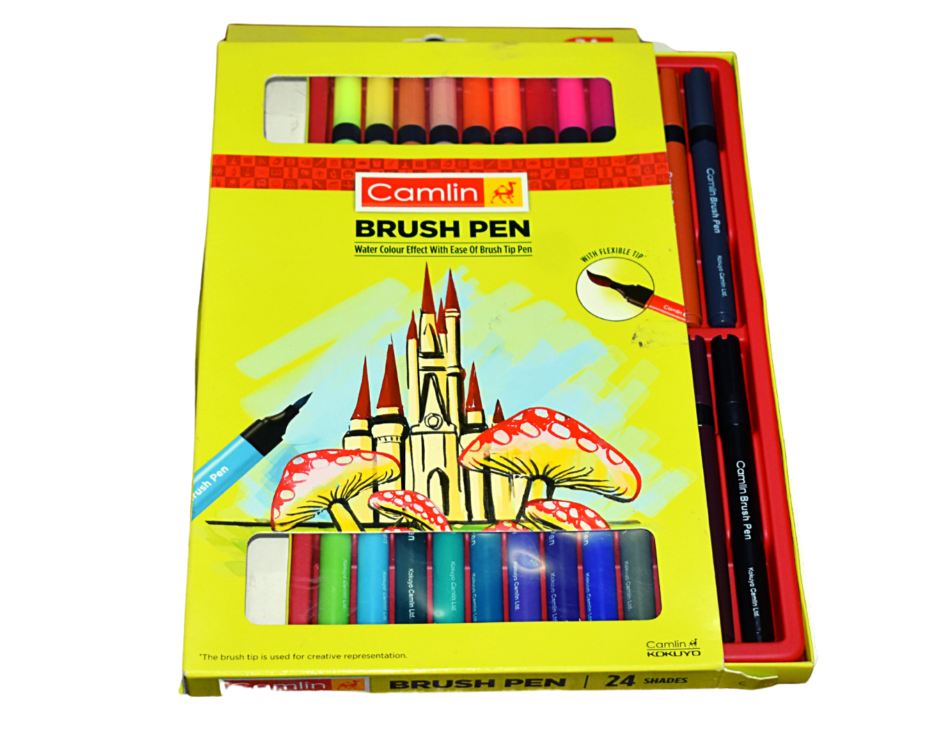 Camlin Kokuyo Brush Pen, 12 Shades (Multicolor)