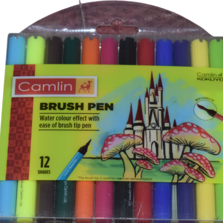  Camlin Kokuyo Brush Pen, 12 Shades (Multicolor)